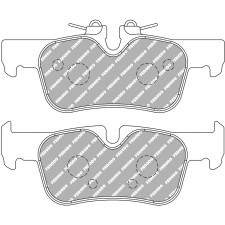 Plăcuțe de frână FERODO DS2500 FCP4954H - F-CP4954H - FCP4954H - 3666618076171